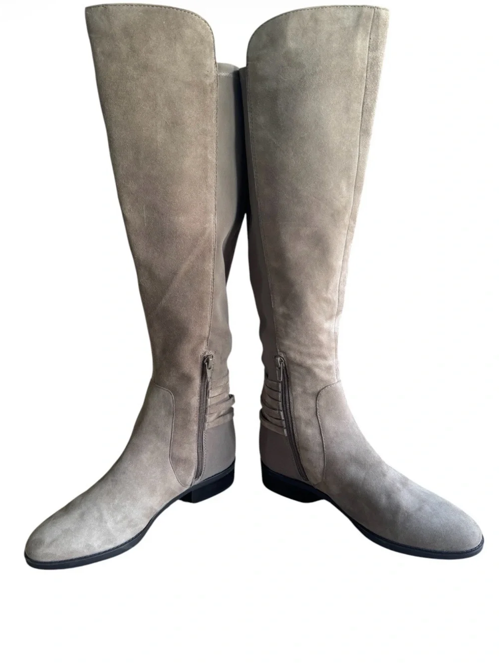 Vince Camuto Pauletta VC-Pauletta Knee High Boots Taupe Leather 7.5 W